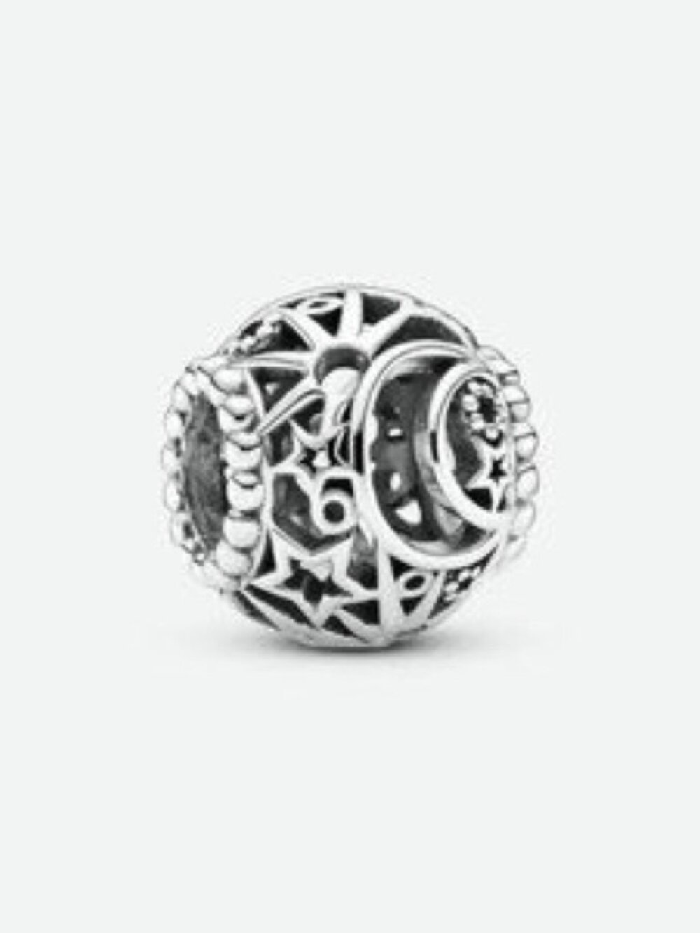 Pandora Silver Moon & Star Filigree Charm